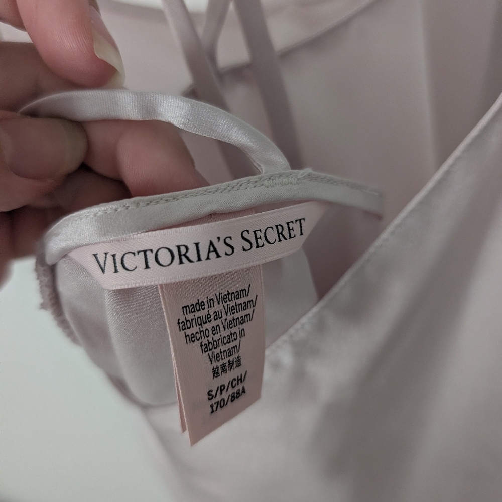 Victoria's Secret Scattered Shine‎ Strap Satin Slip Dress Coconut White - Picture 5 of 7
